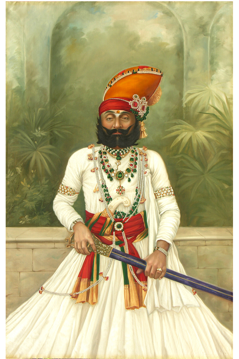 The stunning portrait of Maharaja Takhat Singh (19th century, oil on canvas), Photo courtesy: Mehrangarh Fort Museum via Laura Marsolek, published with permission