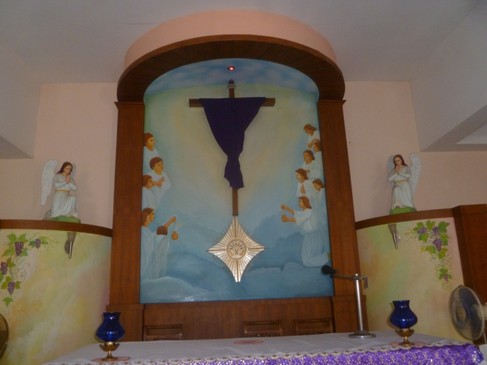 Fig. 10 There was a convent of Carmelites attached to the church of St. Francis Assisi in Old Goa which is at present a museum under the Archaeological Survey of India. Near the entrance to the museum, on the right, there is a mural with St. Antony on one side and a group of nuns on the other side.