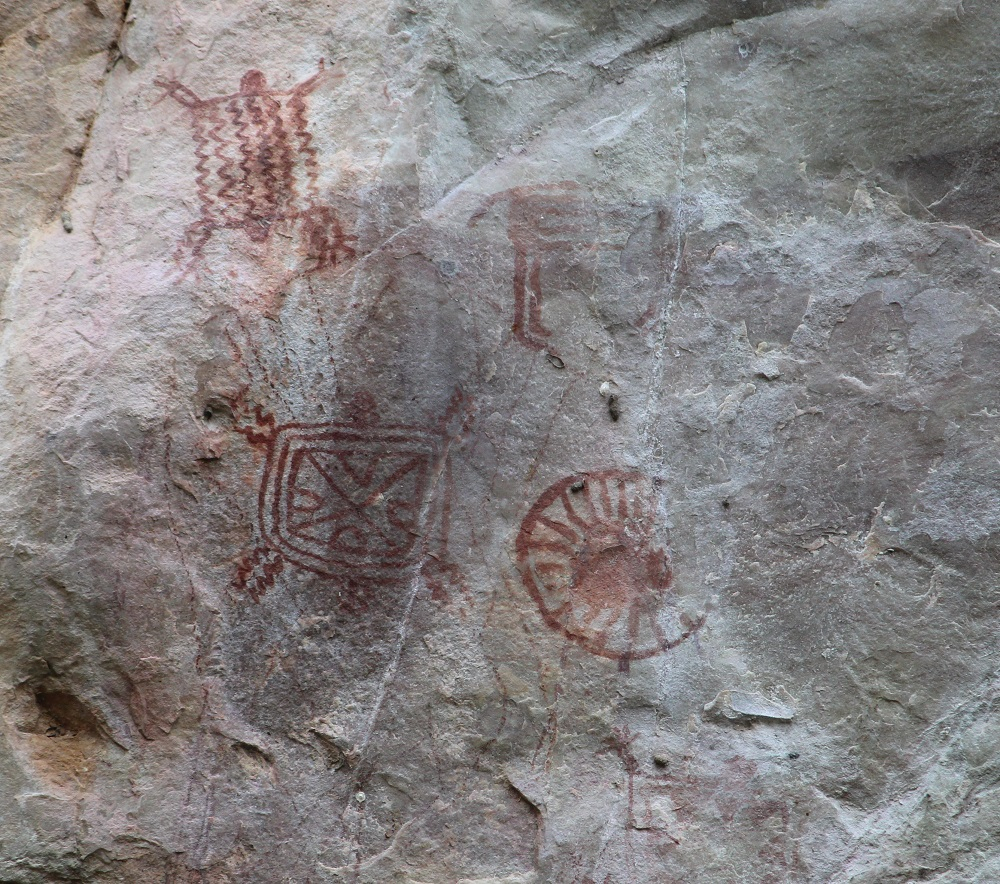 हिरण, कछुआ, पहिया और साथ में जटिल रेखांकन