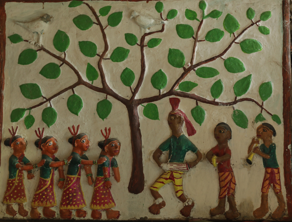 sundari Bai's relief clay work