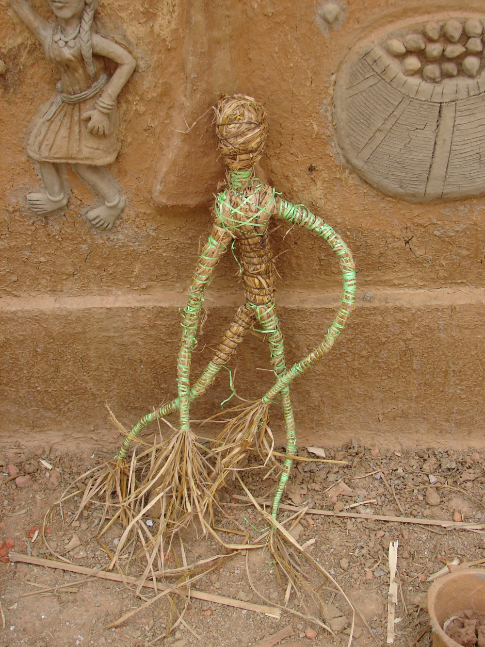 clay model made out of clay and hay