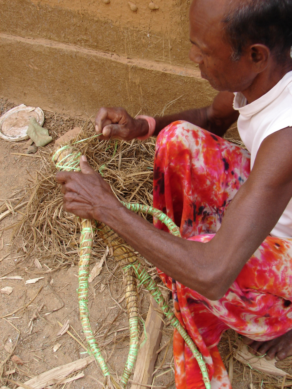 Pandit Ram working on clay models
