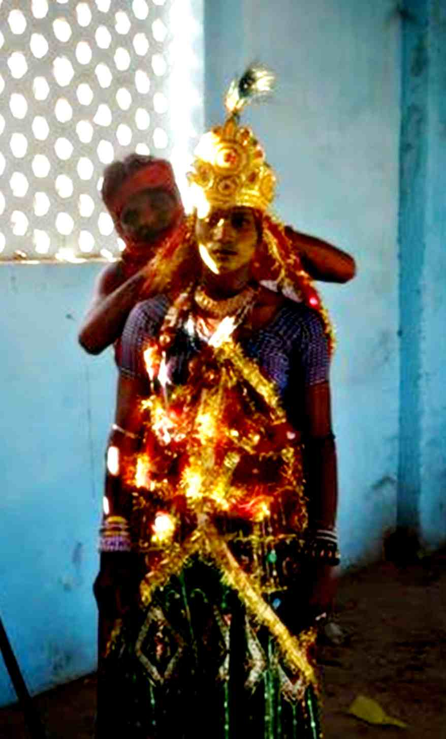 Man dressed as Gavari mata, Rajasthan, Photo: Nishita Banerjee