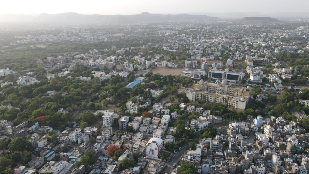 ​​Aerial view of the city. (Picture Credits: Rushikesh Hoshing) 