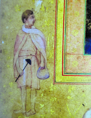 BNG_Figure from the margin of a painting showing a Sufi saint. Mughal. From the Late Shah Jahan album, ca. 1640. Musee du Louvre, Paris