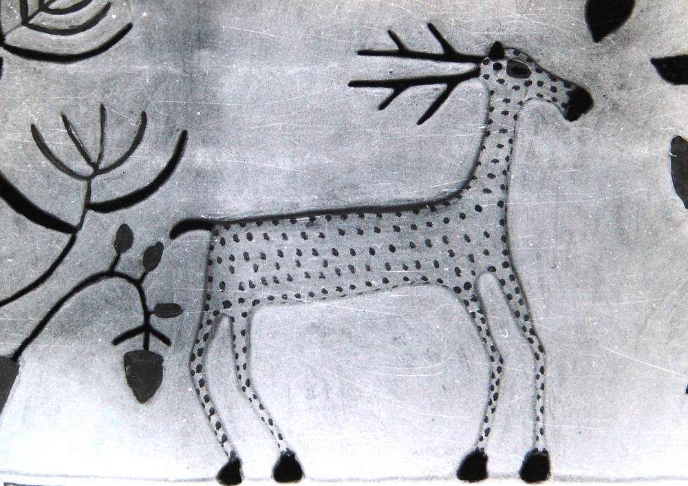 Clay relief work on wall