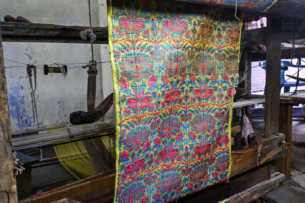 Himroo Textile with floral patterns. (Picture Credits: Anil Purohit)