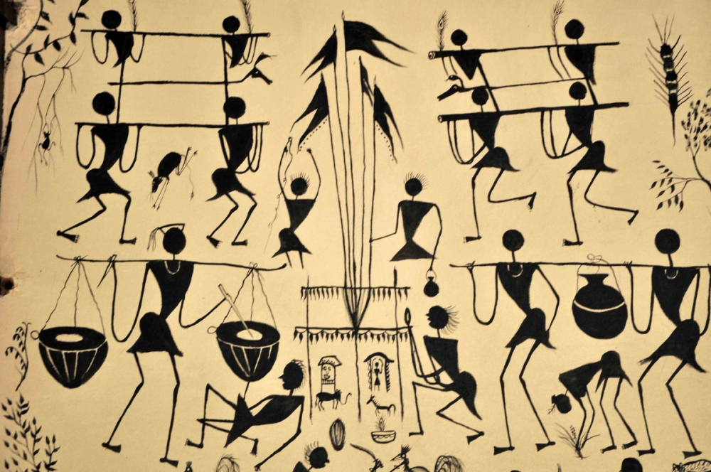 A picture in acrylic on wall