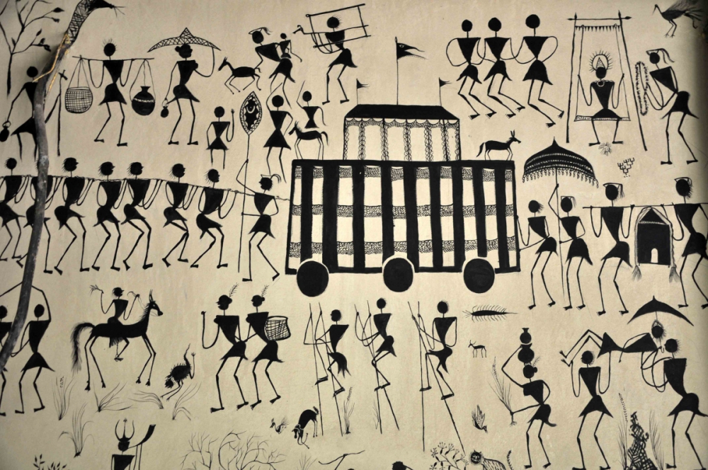 A picture made in acrylic on wall