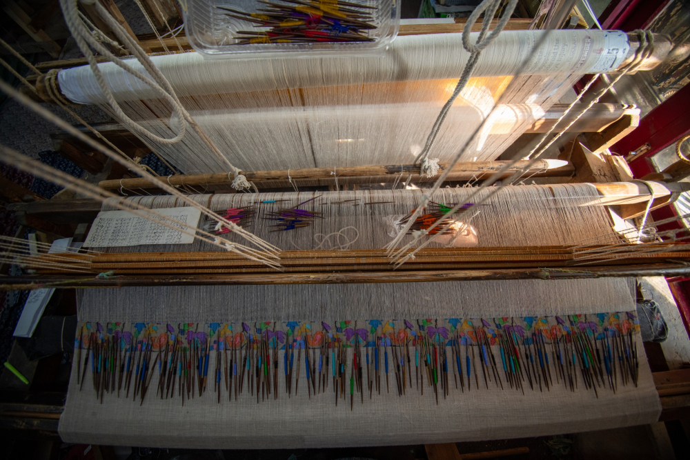 Kani weaving includes patterns using wooden needles, a process that can take months or even years. (Picture Credits: Syed Muneeb Masoodi)