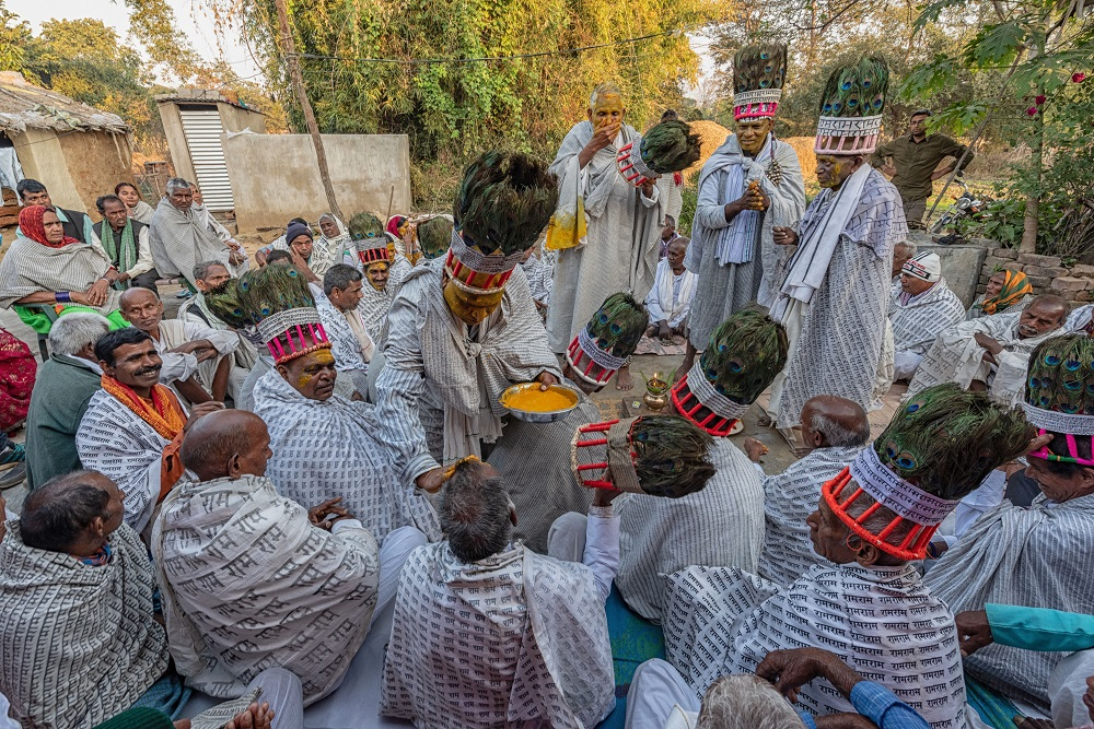 Group of Ramnamis Clad with Ramram Drapery