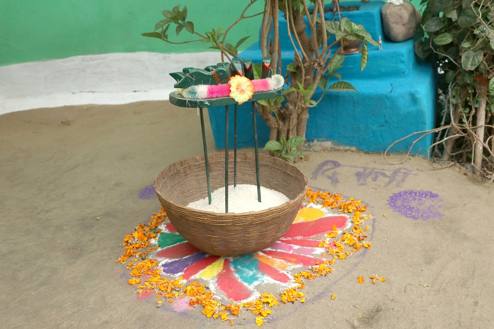 Wooden Parrot used in Suaa Naach