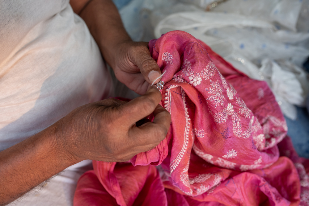 Chikankari embroidery. (Picture Credits: Monis Khan)