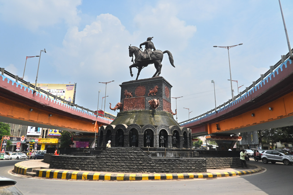 Shivaji Statue at Kranti Chowk. (Picture Credits: Anil Purohit)