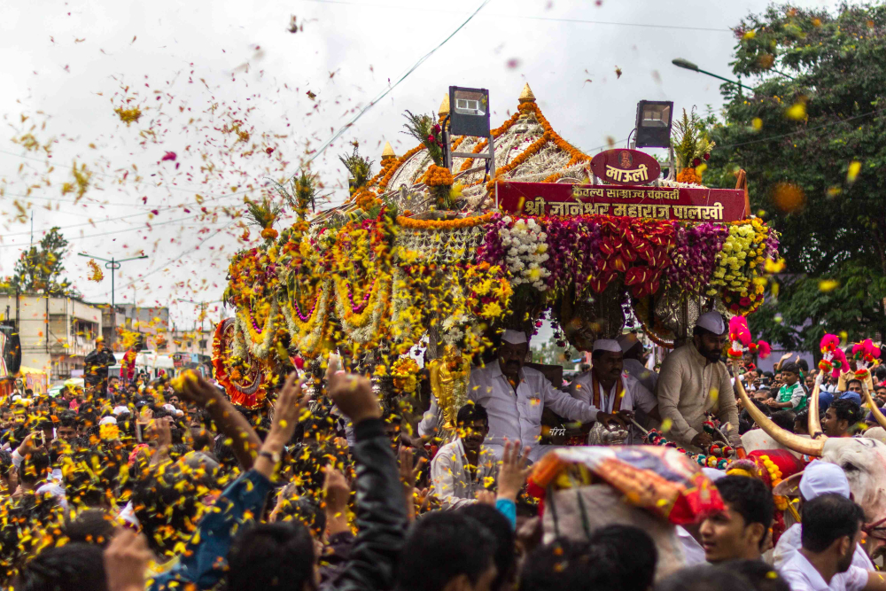 Pandharpur Wari, Indian pilgrimages, Dnyaneshwar Maharaj Palkhi, Dindi or Wari 2018, Courtesy: Nikhilkelkar/Wikimedia Commons