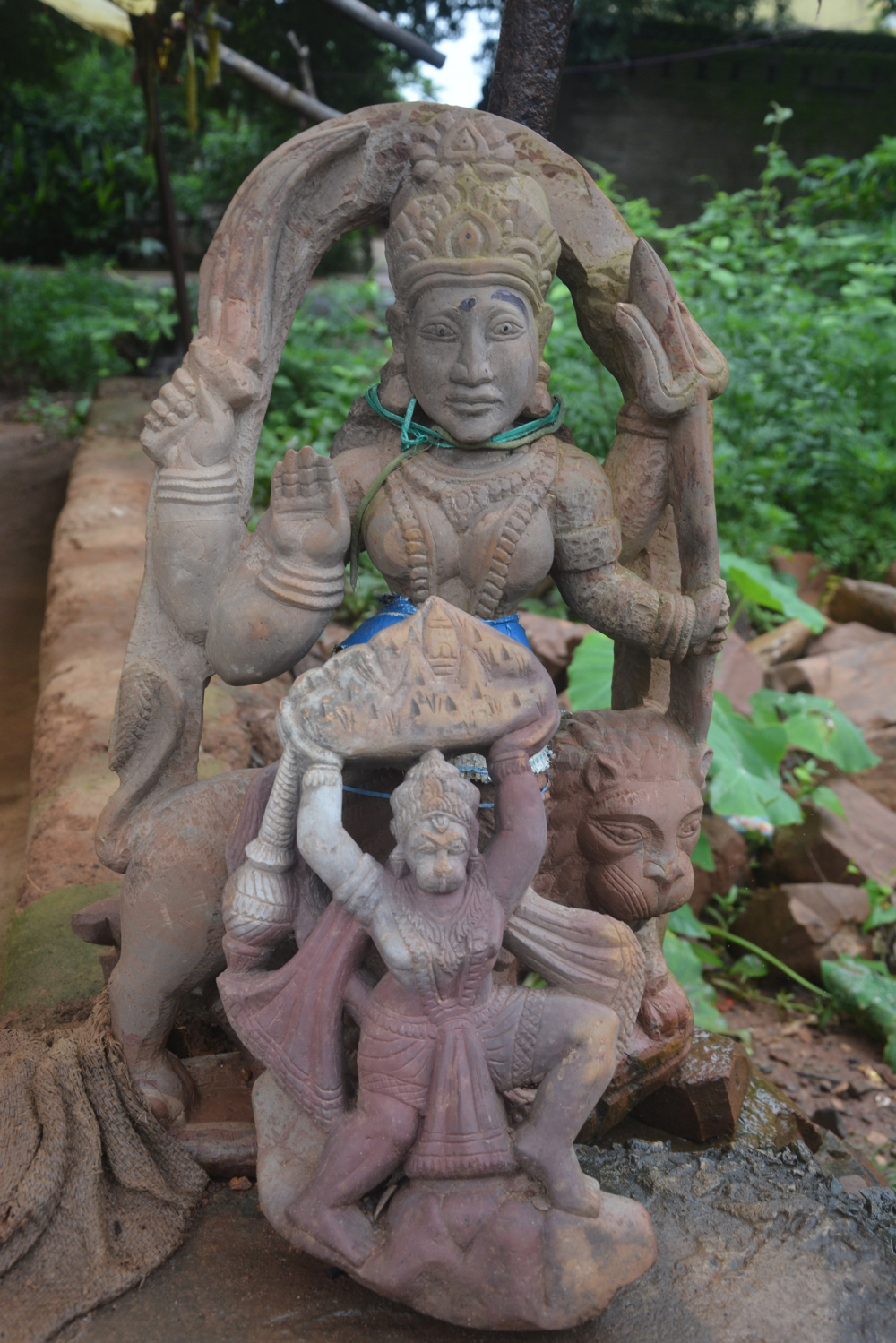 Durga on her vehicle (lion)