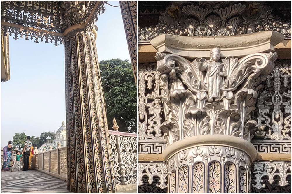 Fig. 2: The Parsvanath temple boasts some beautiful examples of the Corinthian order. The temple’s Greek architecture used primarily three varieties of columns or orders, Doric, Ionian, and Corinthian. The Corinthian order was more ornate and slender than the other two  (Courtesy: Kaza Ghosh)
