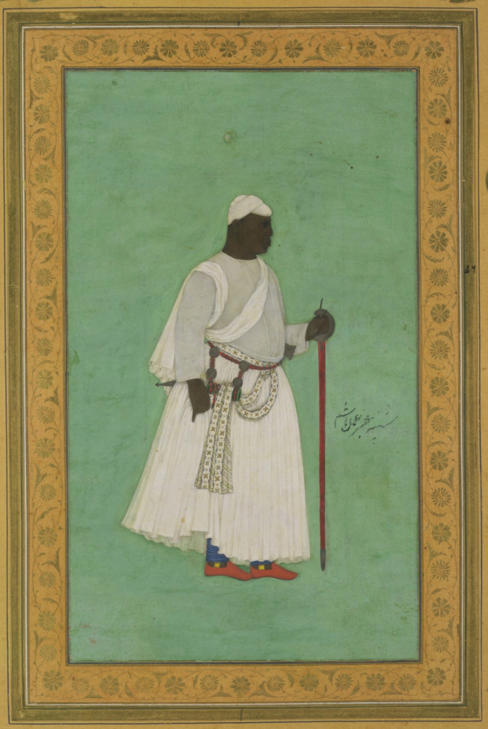 Malik Ambar (pictured) is the most prominent example of a Siddi in India. He is most known for resisting the Mughal emperor’s encroachment into the Deccan. (Image courtesy of Victoria and Albert Museum; Public domain).