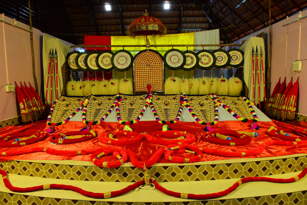  Aana Chamayam: Elephant fineries during Peruvanam Pooram. Image Courtesy: Sreedhar Vijayakrishnan.