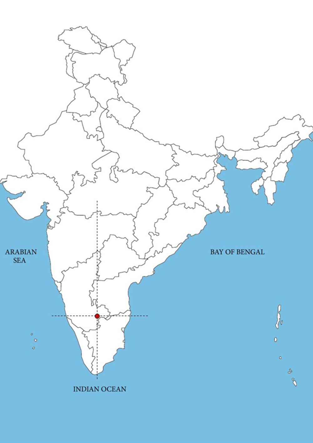 Fig.1. Map showing the geographical location of Bengaluru in the Indian subcontinent (Courtesy: Maps of India)