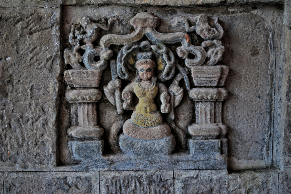 चित्र-10 सैन्कड बावली में बलराम अथवा शेषनाग, उधमपुर, चित्र सौजन्य– अभिनव बहल, दिसम्बर, 2020