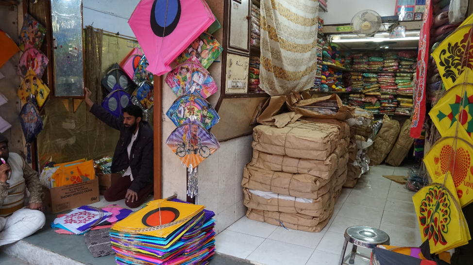 Fig. 6: A clothing store temporarily converted into a kite shop. (Courtesy: Ashna Patel)