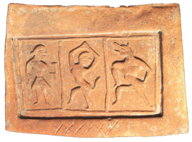 Fig. 7. Terracotta tile from Darad Kut in Huthmura (Courtesy: SPS Museum, Srinagar)