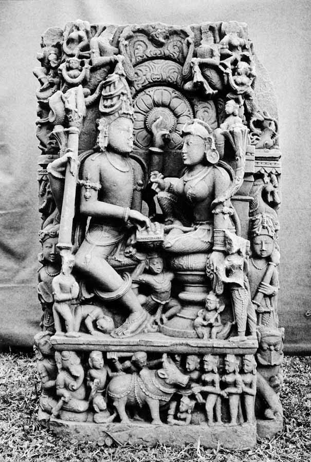 Fig.6. Relief of Shiv and Parvati playing a game of dice from 10th-century Madhya Pradesh, Rani Durgavati Museum, Jabalpur. (Courtesy: Digital South Asian Library, American Institute of Indian Studies, Gurgaon)