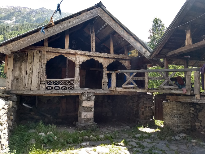 Fig. 13: One of the houses in the Bagori village showing resemblance to the house in Jadung Valley