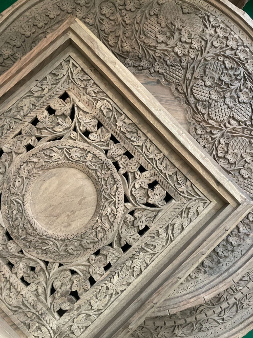 Inside a walnut wood workshop in Lal Bazar where artisans craft ornate furniture and decorative pieces. (Picture Credits: Stuti Mishra)
