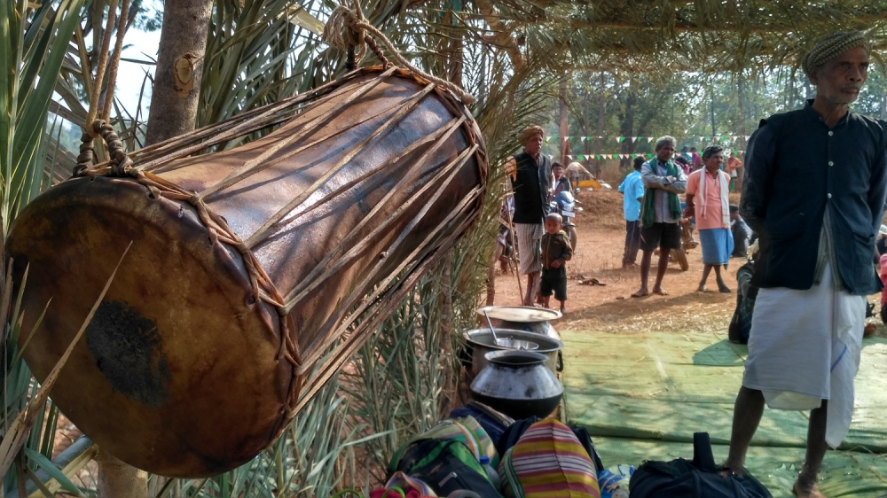 Mardal hanging inside a ghotul