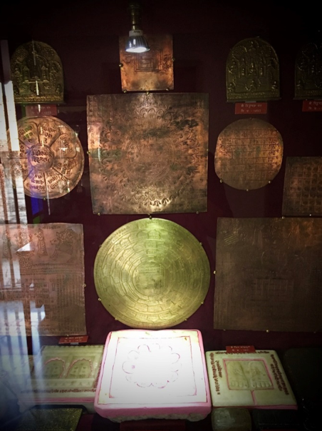 Fig. 15: Copper plates on display in Shri Shambhavnath temple, Jiaganj (Courtesy: Mrinalini Sil)
