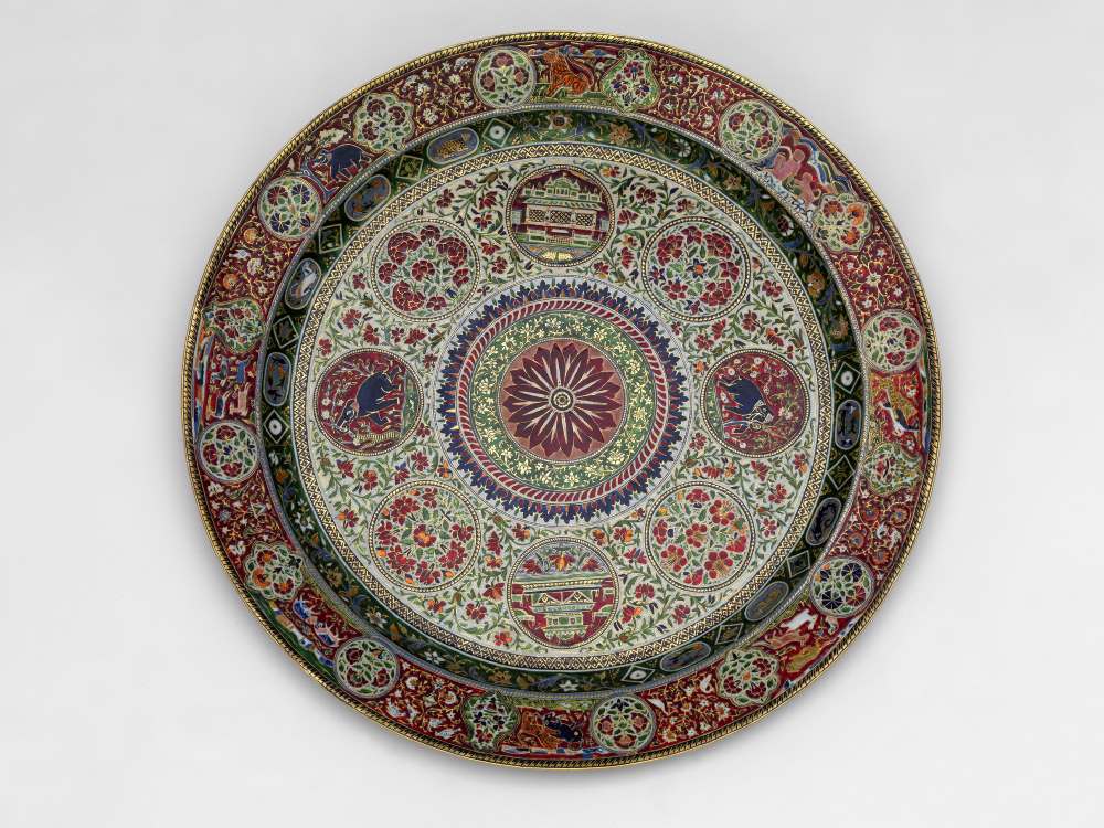 Plate c. 1870 - 1875, Gold and enamel, Ram Singh, Royal Collection Trust / © Her Majesty Queen Elizabeth II 2021