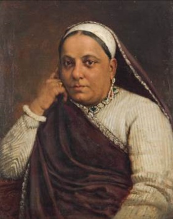 Untitled (Portrait of a Parsi Lady) by M.F. Pithawalla (Courtesy: DAG via Sahapedia.org)
