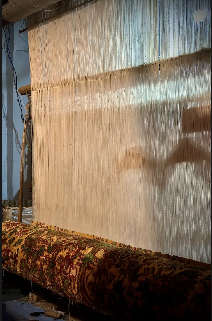 A traditional carpet loom.