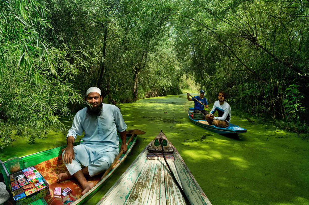 The algae, which resembles a stunning green carpet, might look beautiful, but combined with weeds and lily pads they deplete oxygen levels in the lake.