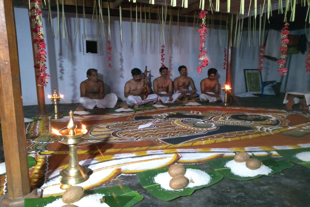 Thottam at the Balussery Kotta temple.    Photo by Devakumar Thencherry.