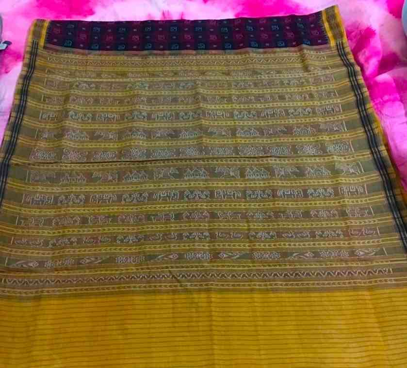 ikat traditional motifs, Bichitrapuri style, Sambalpuri, Courtesy: Sahapedia