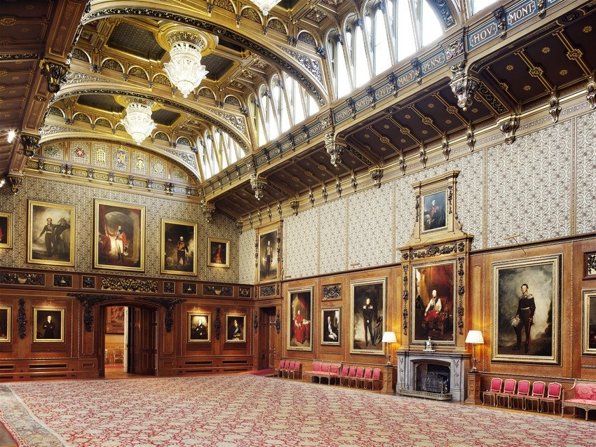 Waterloo Chamber, Indian Agra Jail carpet, Windsor Castle, Courtesy: Royal Collection Trust