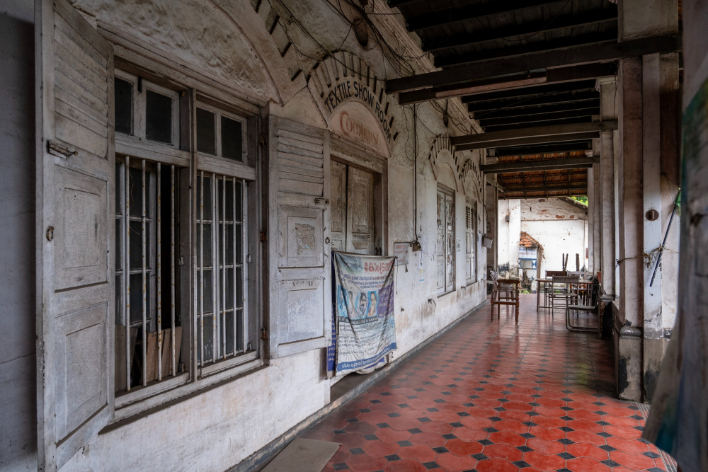 Veranda of the Comtrust Handloom Weaving Facility.