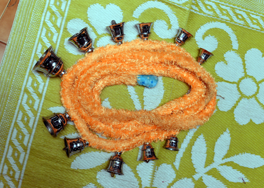 Sequence of neck bells to be tied round the neck. Image Courtesy: Anil Vijay.