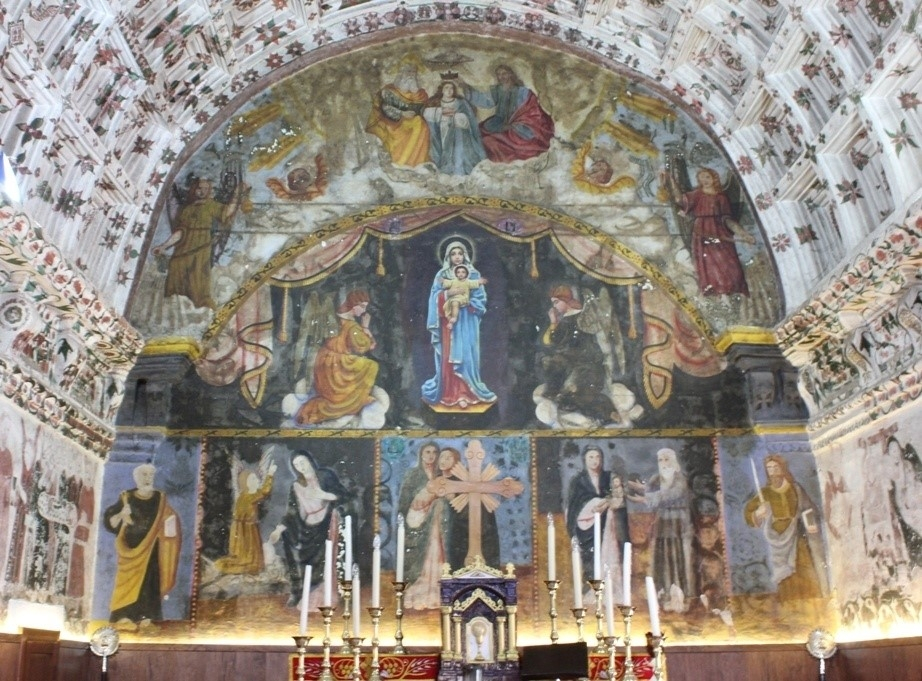 Fig.7 Murals on the eastern wall of the altar (Courtesy: St. Mary’s Church, Kottayam: Mohamed 2016)