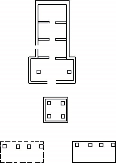 Rough plan of Janardhanagudi Jain basadi, Wayanad