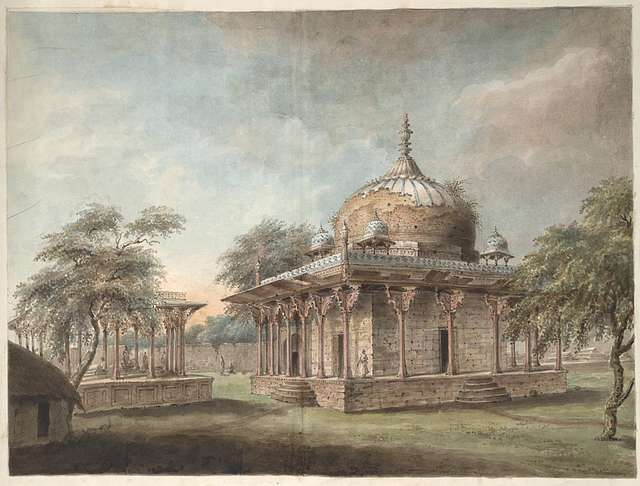 Painting of Nadan Mahal, 1814. (Picture Credits: British Library/Wikimedia Commons)