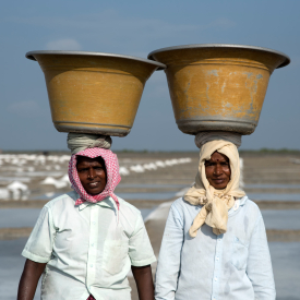 Marakkanam is spread over 2,500 acres of coastal land in Villupuram district. Salt production in Marakkanam starts from January and goes on till August, when it stops due to the onset of monsoon. The peak collection happens during summer months—April and May (Courtesy: Kajol Rustagi)