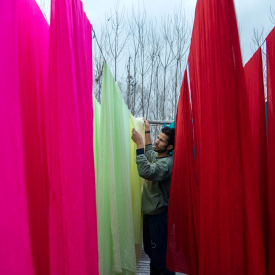 The skill of weaving high-quality pashima shawls has been taught and passed down generations in weaver families who continue to ply the craft even today in Srinagar and other locations in the Kashmir Valley. 