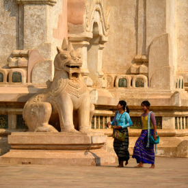 Ananda Temple was consecrated in 1090 CE during the reign of King Kyanzittha of Bagan. The temple is visited by thousands of Buddhist devotees and tourists from all over the world, and is universally acclaimed as the chef-d'œuvre of Burmese architecture. 