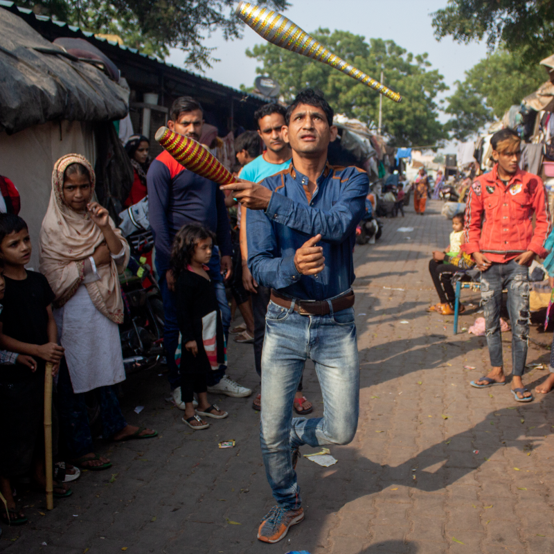 Colony of street artists—a closer look (Courtesy: Ansh Baid)