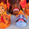 Different types of masks on display (Courtsey: Akhyai Jyoti Mahanta)