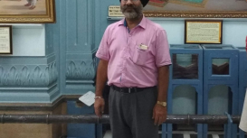 Gurvinderpal Singh at Central Sikh Museum (Courtesy: Sayan Gupta)